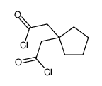 2-[1-(2-chloro-2-oxoethyl)cyclopentyl]acetyl chloride Structure