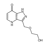 1,4-dihydro-3-(2-hydroxyethoxy)methyl-7H-pyrazolo[4,3-b]pyridin-7-one Structure