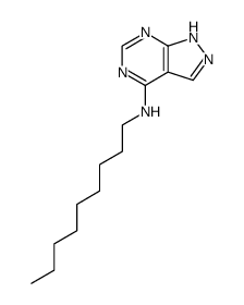 nonyl-(1(2)H-pyrazolo[3,4-d]pyrimidin-4-yl)-amine结构式