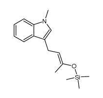 4-(1-methyl-3-indolyl)-2-trimethylsiloxy-2-butene Structure