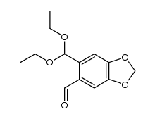 5-Diethoxymethyl-1,3-benzdioxol-6-carbaldehyd结构式