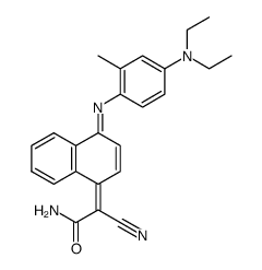 4-(2'-methyl-4'-diethylaminophenylimino)-9-cyano-9-amide-1,4-naphthoquinone methide结构式