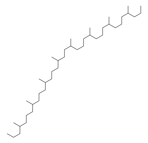 4,8,12,16,19,23,27,31-octamethyltetratriacontane Structure