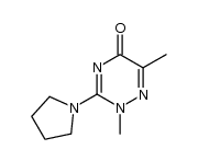 2,6-Dimethyl-3-(1-pyrrolidinyl)-1,2,4-triazin-5(2H)-on Structure