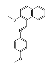 (4-Methoxy-phenyl)-[1-(2-methylsulfanyl-naphthalen-1-yl)-meth-(E)-ylidene]-amine Structure