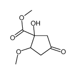 methyl 1-hydroxy-2-methoxy-4-oxocyclopentane-1-carboxylate Structure