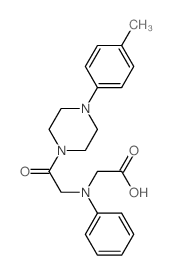 [{2-[4-(4-Methylphenyl)piperazin-1-yl]-2-oxoethyl}(phenyl)amino]acetic acid结构式