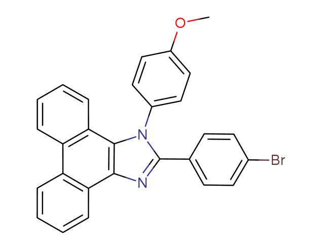 2-(4-溴苯基)-1-(4-甲氧基苯基)-1H-菲并[9,10-d]咪唑图片