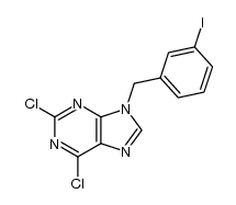 2,6-dichloro-9-(3-iodobenzyl)-9H-purine Structure