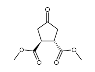 (+/-)-trans-4-oxo-1,2-cyclopentanedicarboxylic acid bis(methyl ester) Structure