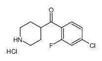(4-Chloro-2-fluorophenyl)(4-piperidinyl)methanone hydrochloride ( 1:1) Structure