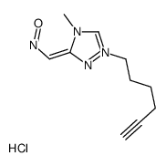 (5E)-2-hex-5-ynyl-4-methyl-5-(nitrosomethylidene)-1H-1,2,4-triazol-4-ium,chloride Structure