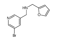 N-[(5-bromopyridin-3-yl)methyl]-1-(furan-2-yl)methanamine Structure