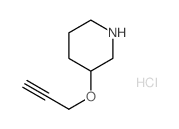 3-(2-Propynyloxy)piperidine hydrochloride Structure