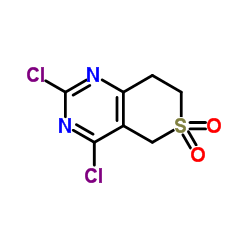 2,4-二氯-7,8-二氢-5H-硫代吡喃并[4,3-d]嘧啶6,6-二氧化物结构式