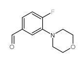 3-(4-吗啉基)-4-氟苯甲醛结构式
