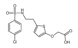 2-[5-[2-[(4-chlorophenyl)sulfonylamino]ethyl]thiophen-2-yl]oxyacetic acid Structure