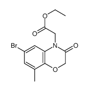 ethyl 2-(6-bromo-8-methyl-3-oxo-1,4-benzoxazin-4-yl)acetate结构式