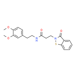 N-[2-(3,4-Dimethoxyphenyl)ethyl]-3-(3-oxo-1,2-benzothiazol-2(3H)-yl)propanamide Structure