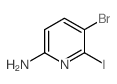 5-溴-6-碘吡啶-2-胺结构式