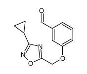 3-((3-CYCLOPROPYL-1,2,4-OXADIAZOL-5-YL)METHOXY)BENZALDEHYDE structure