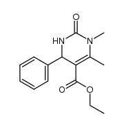 Ethyl 1,6-dimethyl-2-oxo-4-phenyl-1,2,3,4-tetrahydropyrimidine-5-carboxylate结构式