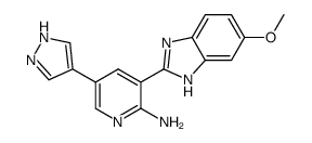 3-(6-methoxy-1H-benzimidazol-2-yl)-5-(1H-pyrazol-4-yl)-pyridin-2-ylamine Structure