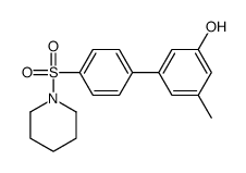 3-methyl-5-(4-piperidin-1-ylsulfonylphenyl)phenol结构式