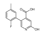 5-(2-fluoro-5-methylphenyl)-2-oxo-1H-pyridine-4-carboxylic acid结构式