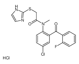 N-[4-chloro-2-(2-fluorobenzoyl)phenyl]-2-(1H-imidazol-2-ylsulfanyl)-N-methylacetamide,hydrochloride结构式