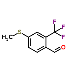 4-(甲硫基)-2-(三氟甲基)苯甲醛结构式