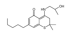 4-[[(2R)-2-hydroxypropyl]amino]-2,2-dimethyl-7-pentyl-3H-thiochromen-5-one Structure