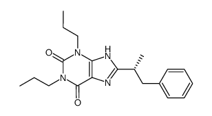 (R)-3,7-dihydro-8-(1-methyl-2-phenylethyl)-1,3-dipropyl-1H-purine-2,6-dione结构式