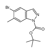 tert-Butyl 5-bromo-6-methyl-1H-indazole-1-carboxylate structure