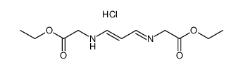ethyl 2-(((E)-3-((2-ethoxy-2-oxoethyl)amino)allylidene)amino)acetate hydrochloride Structure