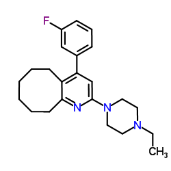 2-(4-Ethyl-1-piperazinyl)-4-(3-fluorophenyl)-5,6,7,8,9,10-hexahydrocycloocta[b]pyridine Structure