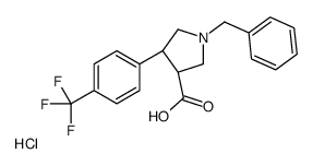 (3R,4S)-1-benzyl-4-[4-(trifluoromethyl)phenyl]pyrrolidine-3-carboxylic acid,hydrochloride Structure