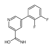 5-(2,3-difluorophenyl)pyridine-3-carboxamide结构式