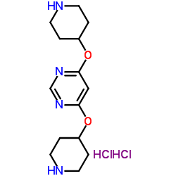 4,6-Bis-(piperidin-4-yloxy)-pyrimidine dihydrochloride结构式