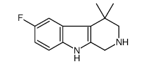 6-fluoro-4,4-dimethyl-1,2,3,9-tetrahydropyrido[3,4-b]indole结构式