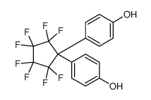 1,1-Bis-(4-hydroxyphenyl)-octafluorocyclopentane Structure