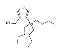 3-(hydroxymethyl)-4-(tri-n-butyl-stannyl)furan结构式