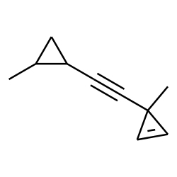 Cyclopropene, 3-methyl-3-[(2-methylcyclopropyl)ethynyl]- (9CI) Structure