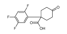 4-Oxo-1-(2,4,5-trifluorophenyl)cyclohexanecarboxylic acid Structure