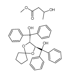 (R,R)-(-)-trans-2,3-bis(hydroxydiphenylmethyl)-1,4-dioxaspiro[4.4]nonane*methyl 3-hydroxybutanoate Structure