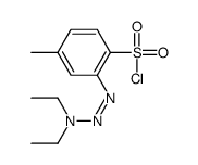 2-[(1E)-3,3-diethyl-1-triazen-1-yl]-4-methyl-benzenesulfonyl chloride结构式