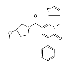 9-[(3S)-3-methoxypyrrolidine-1-carbonyl]-7-phenyl-4H-thieno[2,3-a]indolizin-6-one Structure