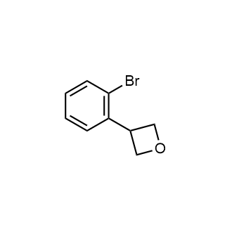 3-(2-溴苯基)氧杂环丁烷结构式