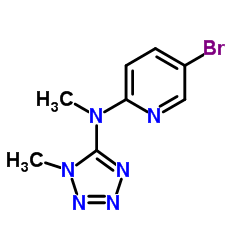 5-bromo-N-methyl-N-(1-methyl-1H-1,2,3,4-tetrazol-5-yl)pyridin-2-amine Structure