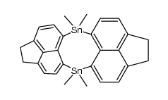 5,5,12,12-Tetramethyldiacenaphtho[5,6-bc:5',6'-fg](1,5)distannocin Structure